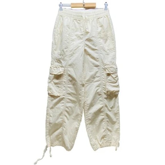 Aerie Cargo Joggers Women's Small Cream Pull On Lightweight Stretch Cotton NWOT - Picture 1 of 12